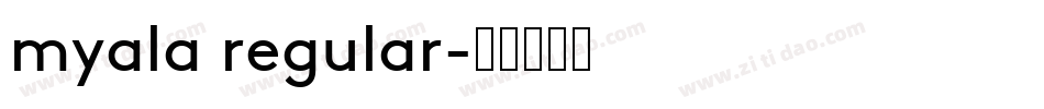 myala regular字体转换
